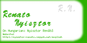 renato nyisztor business card